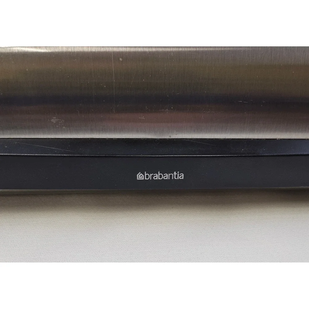 Brabantia Roll Top Bread Box Brushed Stainless Steel Black Kitchen Storage Bin